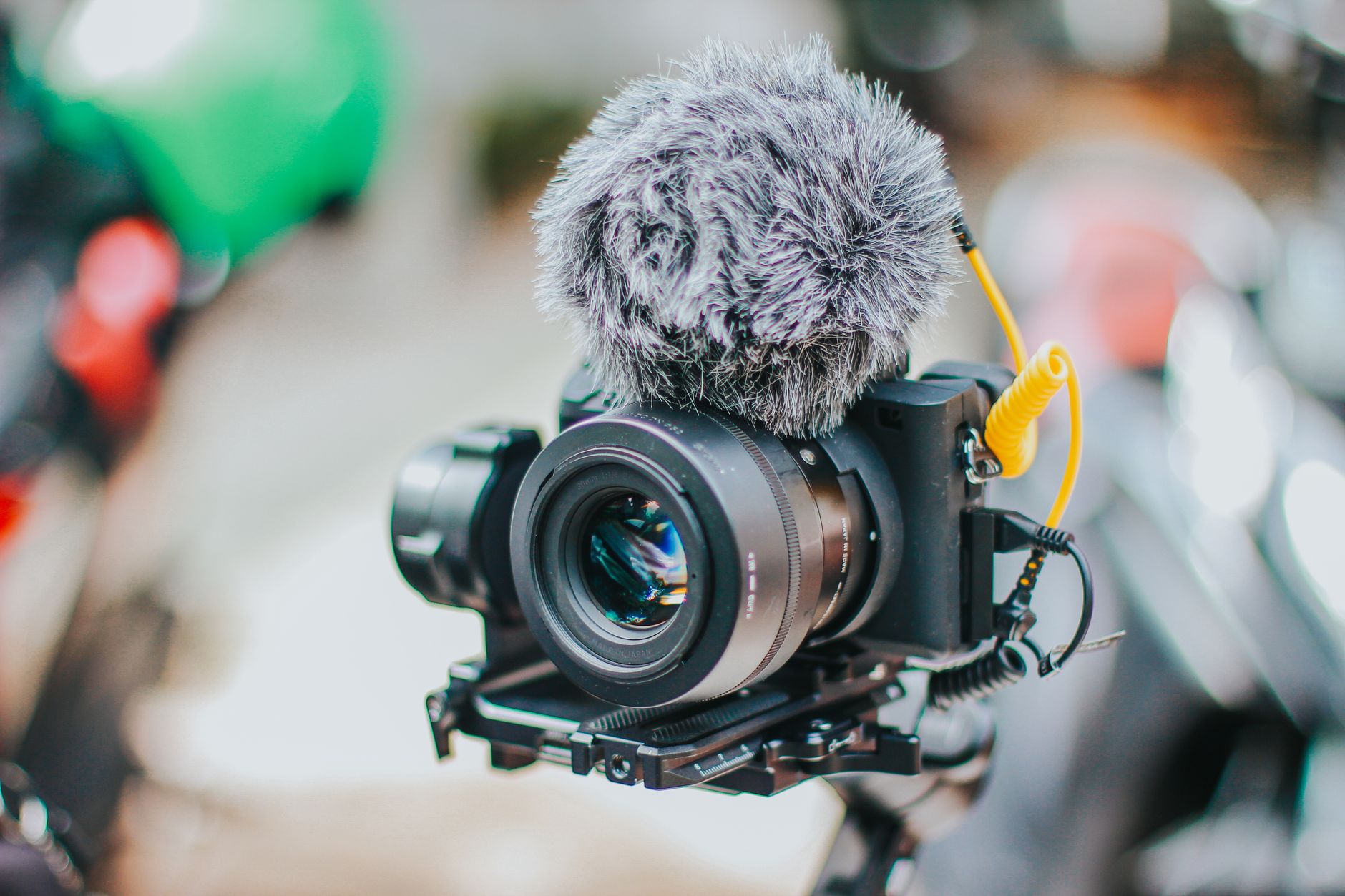 Cinematic audio design equipment close up